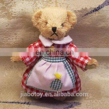 customized handmade mini Teddy bear wearing apron mother bear plush stuff toy