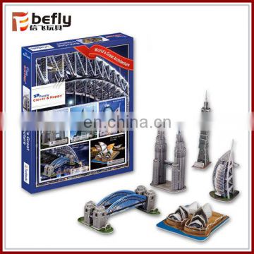 World great architecture DIY 3d puzzle building games