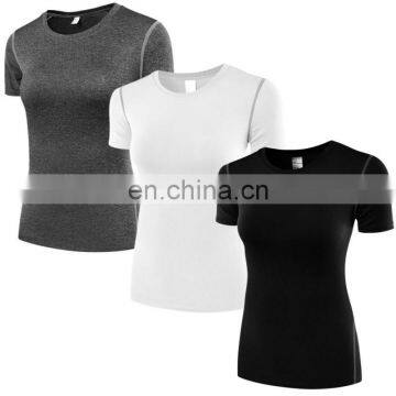 Women blank compression tights t-shirt sports wear