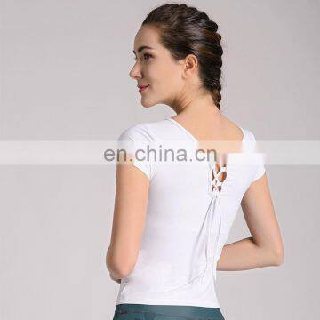 cheap wholesale promotional short sleeves white tshirt for ladies