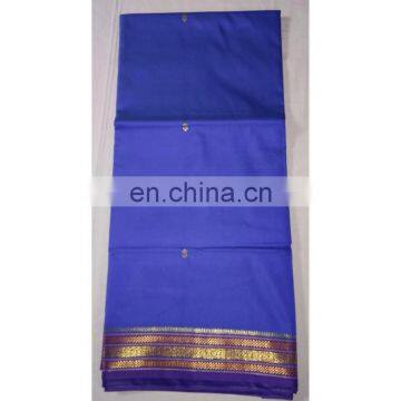 Women's Designer Wedding Wear Blue Border Handmade Kanjeevaram Banarasi Silk Bridal Saree Party Wear Dress