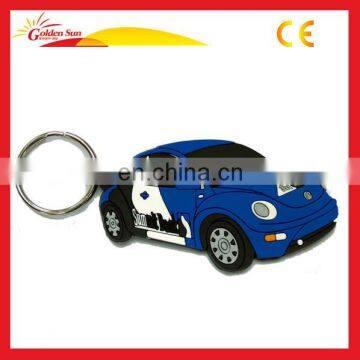 Cartoon PVC Soft Rubber Car Logo Emblems Keychain Keyrings