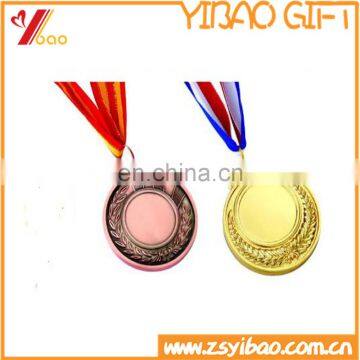 Wholesale customed cheap sports award medals with ribbon