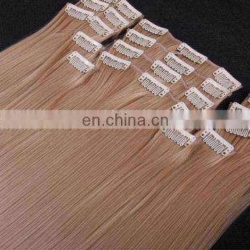 HIGH QUALITY easy clips hair extensions for white women FACTORY HAIR SUPPLIER WHOLESALE PRICE