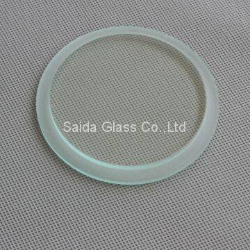 8-15mm tempered stepped glass for Led Indoor Lighting 24inch Diameter LED Flat Panel Light