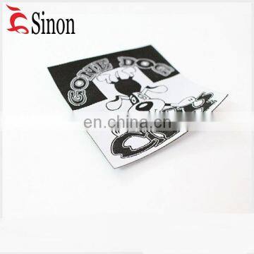 new fashion damask woven label iron-on embroidery gun patch