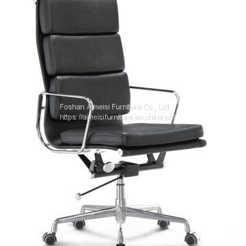 Modern High Back Italian Genuine Leather Executive Office Chairs photo-2
