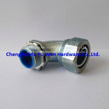 90 Degree Zinc Die Cast Metric Thread Liquidtight Conduit Fittings