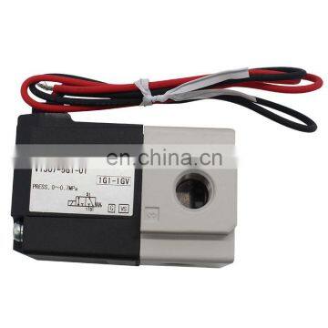 New 3 Port G1/8 Direct operated poppet type VT307-5G1-01 DC24V high frequency pmeumatic solenoid valve