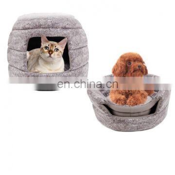 Manufacture Sale Customized Two Ways Use Pet Dog Cave Bed