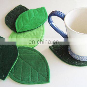 Portable OEM Printing Drink Coasters Unique Coffee Customized Coloful Felt Fabric Placemat Coaster photo-2