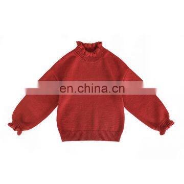 Q1246/Hot selling girls autumn fashion thick warm sweater coat comfortable cute baby girls sweater coat