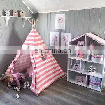 Kids Teepee Tent for Girls Princess, Canvas Children Play Tent for Indoor Outdoor With Carry Case Portable Kids Play House photo-4