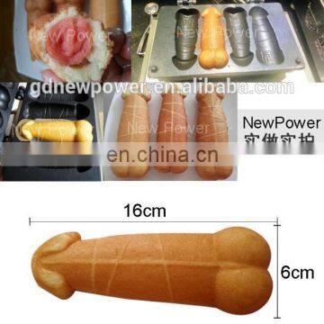 DIgital Electric Taiwan cake penis waffle maker, kitchen penis cake equipment from china