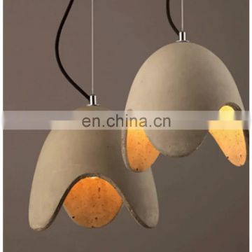 E27 Egg shape concrete energy saving pendant lamp for loft