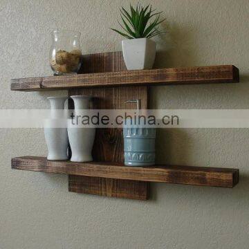 Custom Solid Wooden Mounted Wall Decorative Shelf