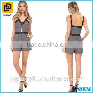 Popular Stylish 2016 Summer Fashion Women Romper With V-neckline & Sleeveless