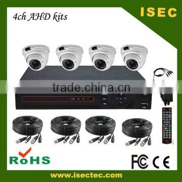 AHD 4ch Complete AHD DVR kits, 8ch AHD camera kits, AHD security system