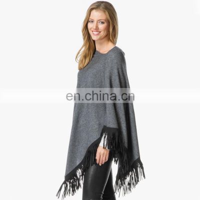 Women Fashion Wool Knitted Poncho Hand Knitted Poncho