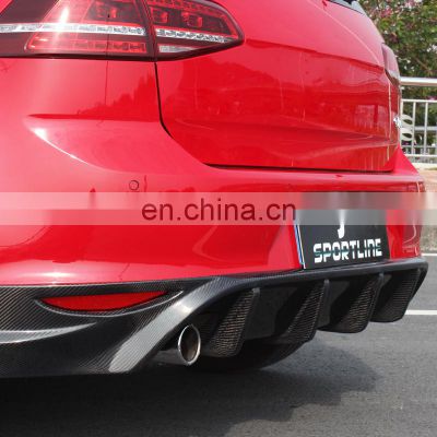 MK7 GTI Carbon Fiber Rear diffuser fit for VW GOLF VII 7 GTI bumper 2014 UP