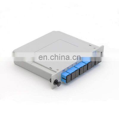 1x8 ABS Box Module Type SC/UPC Connector Fiber Optical PLC Splitter Cassette
