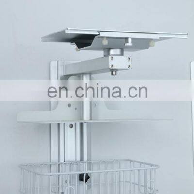 Good Quality Aluminum Alloy Medical Instrument Patient Monitor Trolley Wall Stand for Hospital photo-5