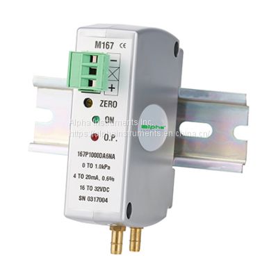 Model 167 DIN Rail Mount Differential Pressure Transducer