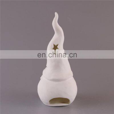Unpainted White Santa Claus Ceramic Christmas Decoration Ornament