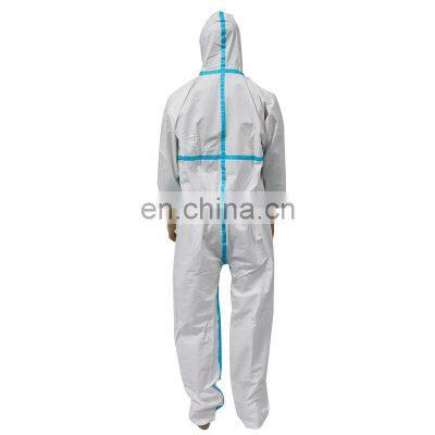 Type4 5 6 SF Micro-porous Heat Sealing Taped Disposable Coverall for Body Protection photo-2