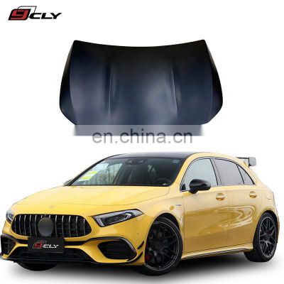 CLY Automotive parts Engine Hood For Benz A class W177 A180 A200L A250 Facelift A45 AMG Bonnet Aluminum Hood Iron Engine Cover