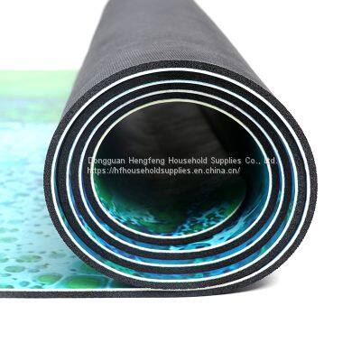 China Factory Top Sale Fitness OEM Eco Friendly Anti Slip Personalized Design Custom Printed Natural Rubber PU Yoga Mat photo-3