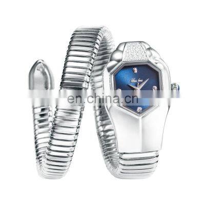 MissFox 2809 Iced Out Watch for Women Luxury Brand Blue Dial Fashion Quartz Watches Women photo-4