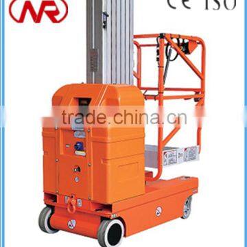 single mast aluminum alloy lift hydraulic aerial work platform