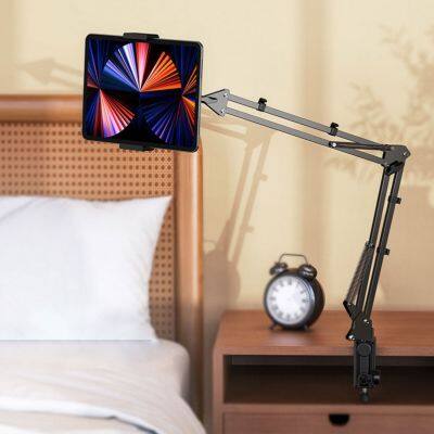 2022 New Arrival Flexible Bedside Desk Mount Clip Phone Bracket Holder Long Arm Bed Lazy Tablet Stand for IPad Smartphone