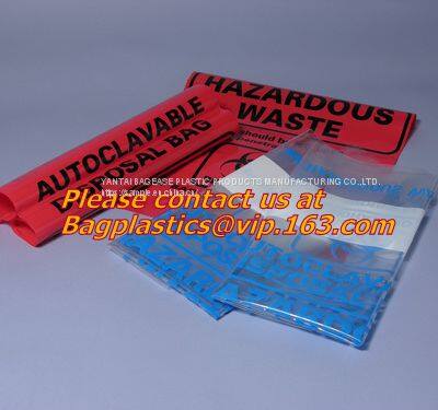 Safe Disposal, Biohazard Labeling, Autoclavable Bag, Polypropylene, Disposable, Clear Transparent Disposal Sack photo-2