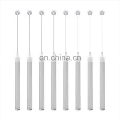 White Black Golden Adjustable Home Kitchen Dining Room Lighting Nordic LED Hanging Long Tube Pendant Lights photo-3