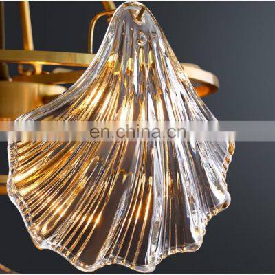 Hot Selling Modern Luxury Living Room Chandelier Postmodern Minimalist Atmospheric Glass Lamps Ceiling Pendant Lamps