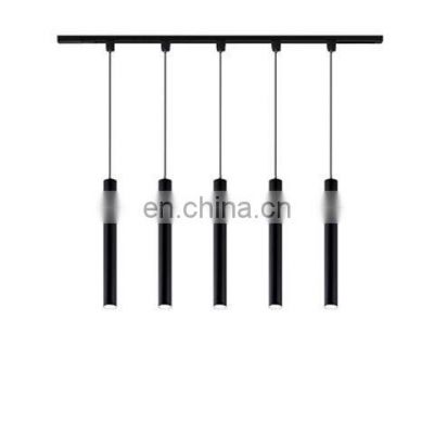 Contemporary Design Minimalist Ceiling Spotlight Bedroom Aluminum Black LED Track Pendant Light