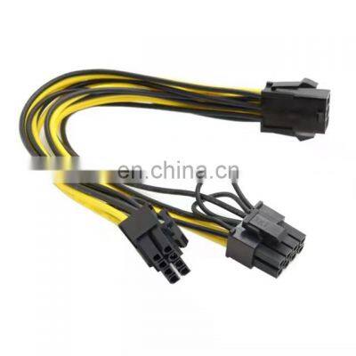 6 Pin Female To Dual 8 (6+2) Male Pin Pci Express Power Converter Cable Pcie Pci-e Vga Splitter Hub Power Cable photo-5