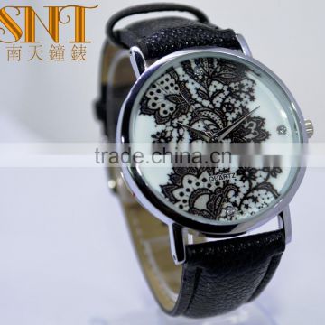 SNT-95304 new fashion floral dial high quality quartz watch