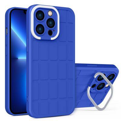 2022 New Square Mobile Phone Case Big Brand For Apple 11/12/13/14 Pro Max All Inclusive Magic Cube Invisible Epoxy Bracket Cover photo-4