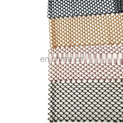 Manufacturer Direct Supply  Endurable Aluminum Customization Colorful Decorative Chain Link Curtain Mesh