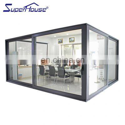 Superhouse Interior And Exterior AS2047 High Quality Double Glass Aluminium Sliding Heavy Door With German Brand Hardware