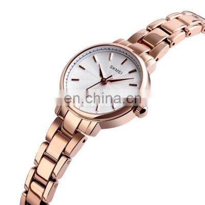 SKMEI 1410 fashion design 3ATM stainless steel quartz lady watch