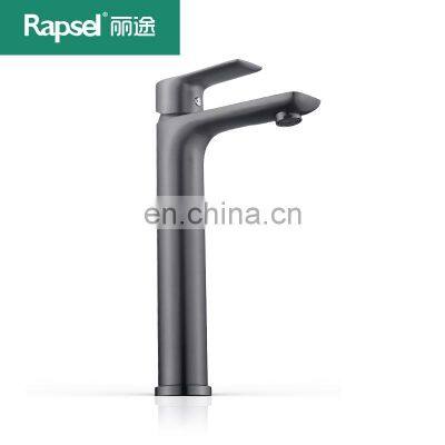 China Supplier Rapsel Copper Single Cold Tap Chrome Plated Basin Faucet