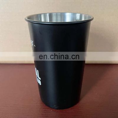 Custom Travel Shatterproof Metal Pint Drinking Cups Stainless Steel Drinking Cup For Wine Beer Juice