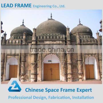 Fiberglass roof hot galvanized steel structure mosque dome