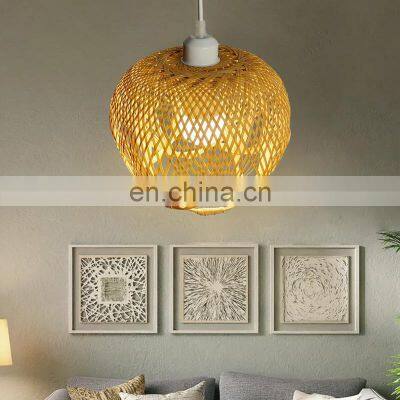 Best Price Lovely Bamboo Lampshade Curved Lines Decorate the Room Wicker Lamp Shades Wedding Light in Bulk Vietnam Supplier photo-4
