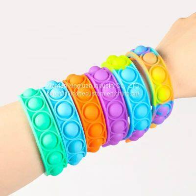 Decompression Push Pop Bubble Silicone Bracelet Squeeze Fidget Sensory Toys photo-2