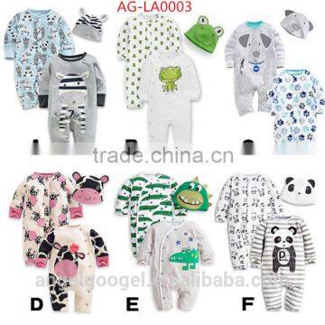 two pieces rompers + one hat european milk bodysuit AG-LA0003